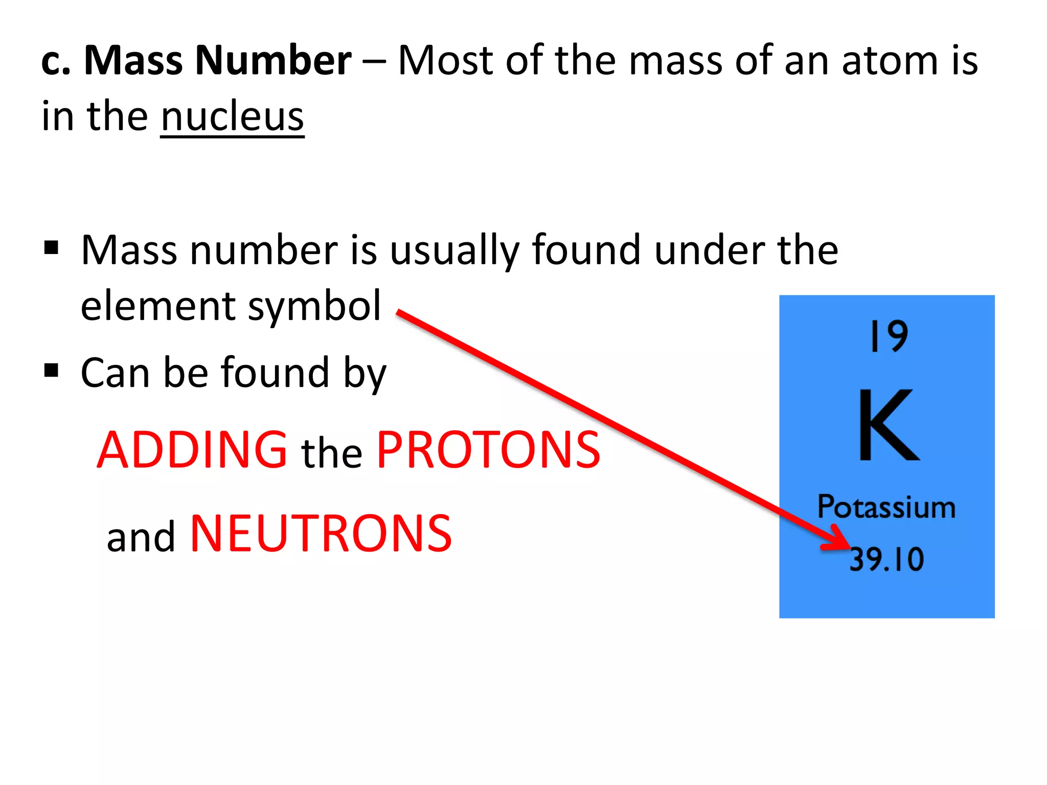 Can be found by ADDING the PROTONS and NEUTRONS