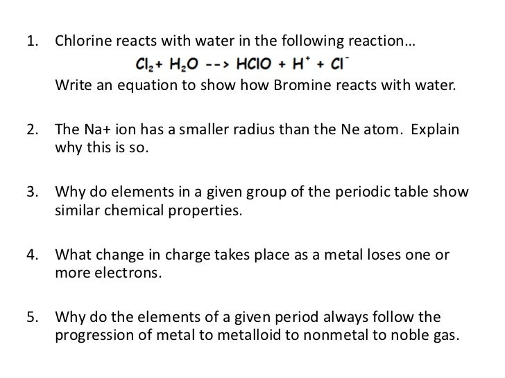 periodic table quiz 1 and 2 1 chlorine reacts with water in the following reaction write an equation to show - Periodic Table Charges Quiz periodic table quiz 1 and 2 1 chlorine reacts with water in the following reaction write an equation to show - Periodic Table Charges Quiz