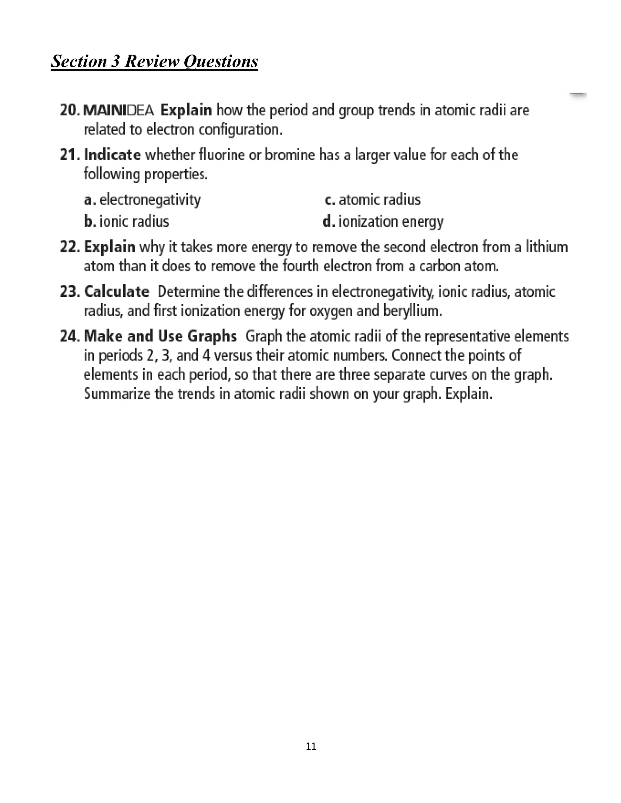 11
Section 3 Review Questions
 