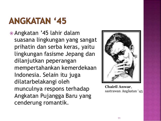 Periodisasi sastra - Bahasa Indonesia