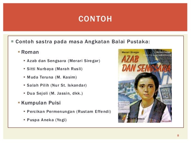 Periodisasi sastra - Bahasa Indonesia