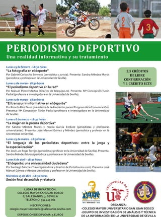 Ciclo 'Periodismo Deportivo. Una realidad informativa y su tratamiento'