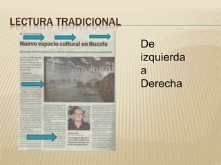 LECTURA TRADICIONAL

                      De
                      izquierda
                      a
                      Derecha
 
