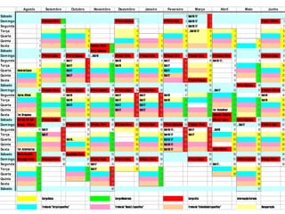 Agosto
Sábado
Dom ingo
Segunda
Terça
Quarta
Quinta
Sexta
Sábado
Dom ingo
Segunda
Terça
Quarta
Quinta
Sexta
Sábado
Dom ingo
Segunda
Terça
Quarta
Quinta
Sexta
Sábado
Dom ingo
Segunda
Terça
Quarta
Quinta
Sexta
Sábado
Dom ingo
Segunda
Terça
Quarta
Quinta
Sexta
Sábado

Setem bro

Novem bro

Dezem bro

1ª Boavista/Porto

Início da Época

Apres. Oficial

Tor. Bragança
FCP/MU - FCP/RM
Bragan. / FCPorto

Tor. Asturias Esp
Porto/Rmadrid
Velaregio/Porto

1
2
3
4
5
6
7
8
9
10
11
12
13
14
15
16
17
18
19
20
21
22
23
24
25
26
27
28
29
30
31

1
2
3
4
5
6
7
2ª Porto/Leixões
8
9
10
11
12
13
14
3ª Salgueir/Porto 15
16
17
18
19
20
4ª Porto/Ac.Coim 21
22
Sub 17
23
Sub 17
24
25
26
27
28
5ª Feirense/Porto 29
30

Outubro

12ª Porto/Boavista
1
2
3
4
5
6ª Porto/Repesen 6
Sub 17
7
Sub 17
8
Sub 17
9
Sub 17
10
11
12
7ª Porto/Pastelei 13
Sub 16
14
Sub 16
15
Sub 16
16
17
18
19
8ª Padroen/Porto 20
21
22
Sub 16...
23
24
25
CasaGaiato/Porto 26
27
28
29
30
31

Padroen./Porto
Porto/Juniores
...Sub 16

9ª Porto/Belmont

10ª Valda./Porto

11ª Porto/Lamas
Sub 17
Sub 17

1
2
3
4
5
6
7
8
9
10
11
12
13
14
15
16
17
18
19
20
21
22
23
24
25
26
27
28
29
30

13ª Leixõ./Porto
Sub 16
Sub 16

14ª Porto/Salgue
Sub 17
Sub 17
Sub 17
Sub 17

15ª A.Coim/Porto

16ª Porto/Feiren.

Janeiro
1
2
3
4
5
6
7
8
9
10
11
12
13
14
15
16
17
18
19
20
21
22
23
24
25
26
27
28
29
30
31

Fevereiro
1
2
3
4
1
5
2
6
3
7
4
8
5 22ª Lamas/Porto
9
6 Sub 17
10
7 Sub 17
11
8 Sub 17
12
9 Sub 17
13
10
14
11
15
12
16
13 Sub 16
17
14 Sub 16
18
15
19
16
20
17
21
18
22
19 1ª Porto/Guimarães 23
20 Sub 16/17...
24
21 Sub 16/17
25
22 Sub 16/17
26
23 Sub 16/17
27
24 Sub 16/17
28
25
26
27
28
29
30
31
21ª Porto/Valda.

17ª Repes/Porto

18ª Pastel/Porto
Sub 17
Sub 17
Sub 17
Sub 17

19ª Porto/Padro.

20ª Belmo./Porto

Março
Sub 16/17
Sub 16/17
Sub 16/17
...Sub 16/17

1
2
3
4
5
6
7
8
2ª Chaves/Porto
9
10
11
12
13
3ª Porto/Praiense 14
15
16
17
18
19
20
21
22
4ª Guimar./Porto 23
Sub 17
24
Sub 17
25
26
27
28
29
5ª Porto/Chaves 30
31

Abril

Maio

Junho

1
2
1
3
2
4
3
1
5
4
2
6
5
3
7
6ª Praiense/Porto 6
4 3ª FCPorto/Braga
8
Sub 16/17...
7
5
9
8
6
10
9
7
11
10
8
12
11
9
13
12 Porto/Padroens. 10
14
...Sub 17
13
11 4ª Benfica/FCPorto 15
14
12 Sub 16
16
15
13 Sub 16
17
16
14
18
Tor. Almodôvor
17
15
19
Almodôv./FCPorto 18
16
20
FCPorto/ Amora
19 Porto/Padroens. 17
21
20 ...Sub 17
18 5ª FCPorto/Sport. 22
...Sub16
21
19
23
22
20
24
23
21
25
24
22
26
Alvôr/FCPorto
25
23
27
26
24
28
27 1ª FCPorto/Benfica 25 6ª Braga/FCPorto 29
Sub 17...
28
26
30
29
27
30
28
29
30
31

Carga Baixa

Carga Moderada

Carga Alta

Treino de "Força Específica"

Treino de "Resist. Específica"

Treino de "Velocidade Específica"

2ª Sport./FCPorto

Informação Variada
Recuperação

 