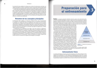 Losatributos fisiol6gicos necesarios para el exito deportivo se desarrollan mediante el entre-
namiento ffsico apropiado {37). Estas adaptaciones fisiol6gicas son la base sabre la que se
establecen las avancestecnicos y tacticos.Sin el desarrollo de habilidades ffsicas,la capacidad
del deportista para tolerar el entrenamiento se deteriorara significativamente, provocando la
incapacidad para adquirir las atributos tacticos y tecnicos necesarios para el exito deportivo.
Entrenamiento fisico
Entrenamiento fisico
Entrenamiento tecnico
Entrenamiento tactico
Entrenamiento
psicol6gico
y mental
Todos 10s programas deportivos debenan incluir 10s aspectos del entrenamiento fisi-
cos, tecnicos, tacticos, psicol6gicos y te6ricos. Estos factores son esenciales para cualquier
programa, independientemente de la edad cronol6gica, el potencial individual, el nivel de
desarrollo deportivo, la edad del entrenamiento o la fase del entrenamiento del deportista.
Sin embargo, el enfasis que se ponga en cada factor varfa con la epoca del afio, la edad de
entrenamiento del deportista, sus datos biol6gicos y el deporte de que setrate.Aunque dichos
factores son altamente interdependientes, hay una forma espe-
dfica con la que cada uno se desarrolla. El entrenamiento ffsico
es el fundamento sabre el que se desarrollan todos las dernas
factores que constituyen el entrenamiento {figura 3.1). Cuanto
mas s6lidas sean estas bases, mayor sera el potencial de desa-
rrollo tecnico y tactico y las atributos fisiol6gicos del deportista.
Con frecuencia, las entrenadores, especialmente las de depor-
tes de equipo, pasan par alto la fuerte relaci6n existente entre el
entrenamiento ffsicoy el tecnico. Si la base del trabajo ffsicono
se consigue adecuadamente, se generaran altos niveles de fatiga
y el deportista sera incapaz de desarrollar las demas factores
del entrenamiento. Muchas veces, esto ocurre cuando la fase
preparatoria {par ejemplo, la pretemporada) es excesivamente
corta y no se producen las adaptaciones fisiol6gicas apropiadas.
Cuando esto ocurre, se deteriora la capacidad de desarrollar
con efectividad destrezas tacticas, tecnicas y fisiol6gicas,lo cual
incrementa el riesgo de un mal rendimiento durante la compe-
tici6n. Se puede considerar que el entrenamiento ffsico es el
fundamento para el desarrollo de la tecnica, mientras que la
tecnica es primordial para la capacidad de desarrollar y utilizar
las destrezas tacticas en el deporte. Ademas, cuando mejora la FIGURA 3.1 Pirarnide de los factores de
capacidad ffsica,tambienlo hacen las tecnicas y tacticas lo que, entrenamiento.
a su vez, hara que aumenten la autoconfianza y otros factores
psicol6gicos. Par tanto, el entrenamiento de la capacidad ffsica es la piedra angular desde
la que se desarrollan todos las factores relacionados con el entrenamiento lo que, al final,
conduce a la habilidad de sobresalir en el deporte.
PreparaciOnpara
el entrenamiento
Los deportistas deben establecer un desarrollo multilateral fuerte antes de especializarse
en un deporte. Si la especializaci6n es demasiado precoz en el desarrollo del deportista,
es probable que consiga altos niveles de rendimiento solo durante sus afios de junior,
«quemandose» poco despues, Para las deportistas j6venes, la incorporaci6n de una base de
entrenamiento multilateral es especialmente importante. Cuando estos maduran, se hace
mas importante el entrenamiento especializado. Dicho entrenamiento estara dominadopar
ejercicios y tecnicas que provoquen un porcentaje mas rapido de adaptaciones y, al final,
mayores niveles de rendimiento.
La planificaci6n de la progresi6n de las cargas es clave para mejorar el rendimiento.
Con las j6venes deportistas, las esquemas de cargas simples con pequefias modificaciones
pueden ser muy efectivos. Sin embargo, las deportistas avanzados requieren mas variaci6n
en las parametros de las cargasy mas estructuras complejas de carga. Independientemente
del nivel de desarrollo del deportista, la regeneraci6n y la recuperaci6n deben incluirse en
el programa de entrenamiento. Losperfodos de recuperaci6n son esenciales para eliminar
la fatiga inducida par el entrenamiento, rellenar las dep6sitos de energfa y proporcionar
tiempo para que se produzcan las adaptaciones fisiol6gicas y psicol6gicas.
Resumen de los conceptos principales
la recuperaci6n para capitalizar las adaptaciones tardias del entrenamiento asociadas a las
cargasconcentradas. Par ultimo, el deportista comienza a desarrollar resistencia especializada
en la fase final del entrenamiento que, con frecuencia, se logra durantela competici6n {82).
Cuando elija c6mo implementar las diferentes modelos de cargapresentados en este capi-
tulo, el entrenadordebe considerar el estatus de entrenamientodel deportista, las metas del
plan de trabajo, las intervenciones de recuperaci6n disponibles, la cantidad de tiempo que
el competidor puede dedicar al entrenamiento y las respuestas fisiol6gicas a las diferentes
modelos de carga presentados en la literatura cientffica. Mediante la utilizaci6n de la infor-
maci6n cientffica disponible, el entrenador podra desarrollar diferentes modelos de carga,
segun las necesidades de sus deportistas, con lo que optimizara sus adaptaciones de entre-
namientoy meiorara sus rendimientos.
Periodizaci6n
62
 