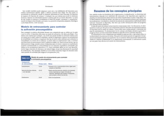 Este capitulo recalca los beneficios de la organizaci6n y la planificaci6n. La efectividad del
entrenamiento depende de la habilidad del entrenador y del deportista para organizar y
planificar el entrenamiento desde sesiones de trabajo simples hasta un plan a largo plazo. No
es dificil elaborar un plan de trabajo, que debe ser una herramienta potente para maximizar
los rendimientos. Los objetivos y metas de las.sesiones de entrenamiento individuales deben
indicarse claramente al deportista. Este tiene que recibir informaci6n sobre sus progresos
para alcanzar dichos objetivos.
El plan de sesi6n de trabajo incluye muchos componentes clave. Con frecuencia, el calen-
tamiento se pasa por alto pero es un componente esencial. Esta parte tan importante prepara
al deportista para la sesi6n de trabajo y nunca debe verse comprometido o eliminado del
plan de entrenamiento. El calentamiento ha de contener actividades dinamicas generales y
progresar hacia acciones musculares dinamicas especificas de la actividad deportiva.
El enfriamiento es otro componente que tambien se pasa por alto, y que puede influir en
la efectividad de las sesiones de trabajo. Esta parte de la sesi6n permite al organismo recupe-
rar la homeostasis e iniciar la recuperaci6n. Es un momenta ideal para incluir estiramientos
estaticos y mejorar la flexibilidad. Si se implementa correctamente, el enfriamiento puede
ser una parte muy efectiva de la sesi6n de entrenamiento.
Resumende los conceptos principales
151
Planificaci6n de la sesi6n de entrenamiento
10-20 lniciar la recuperaci6n.
Enfriamiento
Ejerciciostecnicos,tactlcos
o de velocidad
10-20 Comenzarcon un calentamiento brevey ligero para
prepareral deportista.
10-15 Realizarejerciciostecnlcos,tactlcosode velocidad,
breves,separadospor largosintervalosde
descanso,diseiiadosparaprepararal deportista
paracompetira ultima horadel dfa.
Calentamiento
Tiempo (min) Metas
Componente
de entrenamiento
Modelo de sesi6n de entrenamiento
para controlar
la activaci6n precompetitiva
TABLA6.6
Para conseguir la maxima efectividad durante una competici6n que se celebre por la tarde
o por la noche, el deportista debe tener un estado de activaci6n y de alerta psicol6gica. Una
sesi6n corta matinal (por ejemplo, a las 10:00 am) puede facilitar la activaci6n optima para
un evento por la tarde, reducir la ansiedad y ayudar al deportista a superar los sentimientos
de irritabilidad, nerviosismo e inquietud. Este tipo de sesi6n debe utilizarse para estimular la
tranquilidad y el control de la confianza. La sesi6n debe ser relativamente corta, y contener
una serie breve de movimientos cortos y explosivos (tabla 6.6). Estas acciones breves, que no
deben provocar fatiga, pueden activar al deportista para el evento y mejorar su rendimiento
posterior incrementando la contractibilidad de los rmisculos esqueleticos principales que
utiliza en los movimientos deportivos (17). Estas actividades deben ser de corta duraci6n,
incluir largos intervalos de descanso y no inducir fatiga, ya que esta disminuira la capacidad
de rendimiento. Una estrategia afiadida es la de utilizar intervalos largos de descanso entre
cada episodio de actividad para asegurar la recuperaci6n (39).
Modelo de entrenamiento para controlar
la activaci6n precompetitiva
Este modelo tambien puede adaptarse como reto a las habilidades del deportista para
realizar movimientos rapidos, agiles y atleticos potentes bajo fatiga. Por esta raz6n, se
recomienda su utilizaci6n cuando se preparan deportistas de artes marciales, de deportes
de raqueta y de deportes de contacto, o cualquier otro que trabaje para rendir en destrezas
tecnicas y tacticas con efectividad durante la ultima parte de un evento deportivo. La meta
de este modelo es mejorar el rendimiento al final del partido, encuentro o competici6n,
cuando la fatiga es muy elevada y, por tanto, va a permitir al deportista adaptarse, fisiol6gica
y psicol6gicamente, a este escenario.
Periodizaci6n
150
 