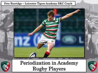 Periodization in Academy
Rugby Players
Pete Burridge – Leicester Tigers Academy S&C Coach
 