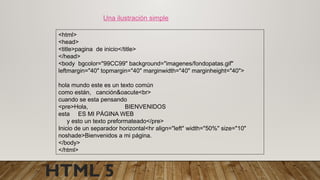 HTML, CSS creacion de pagina web con estilo | PPTX