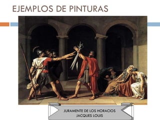 EJEMPLOS DE PINTURAS JURAMENTE DE LOS HORACIOS  JACQUES LOUIS  