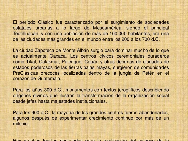 Periodo clasica y preclasica