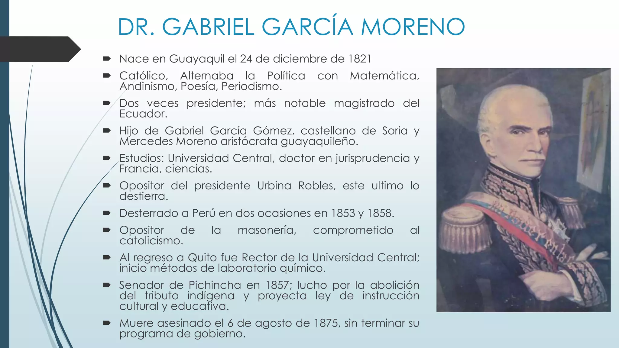 Historia del Ecuador: Periodo Conservador o Garciano | PPTX