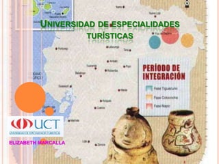 UNIVERSIDAD DE ESPECIALIDADES
                     TURÍSTICAS




ELIZABETH MARCALLA
 