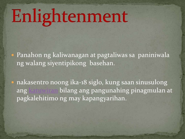 Ano Ang Mahahalagang Pangyayari Sa Panahon Ng Enlightenment