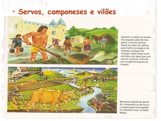 • Servos, camponeses e vilões
 