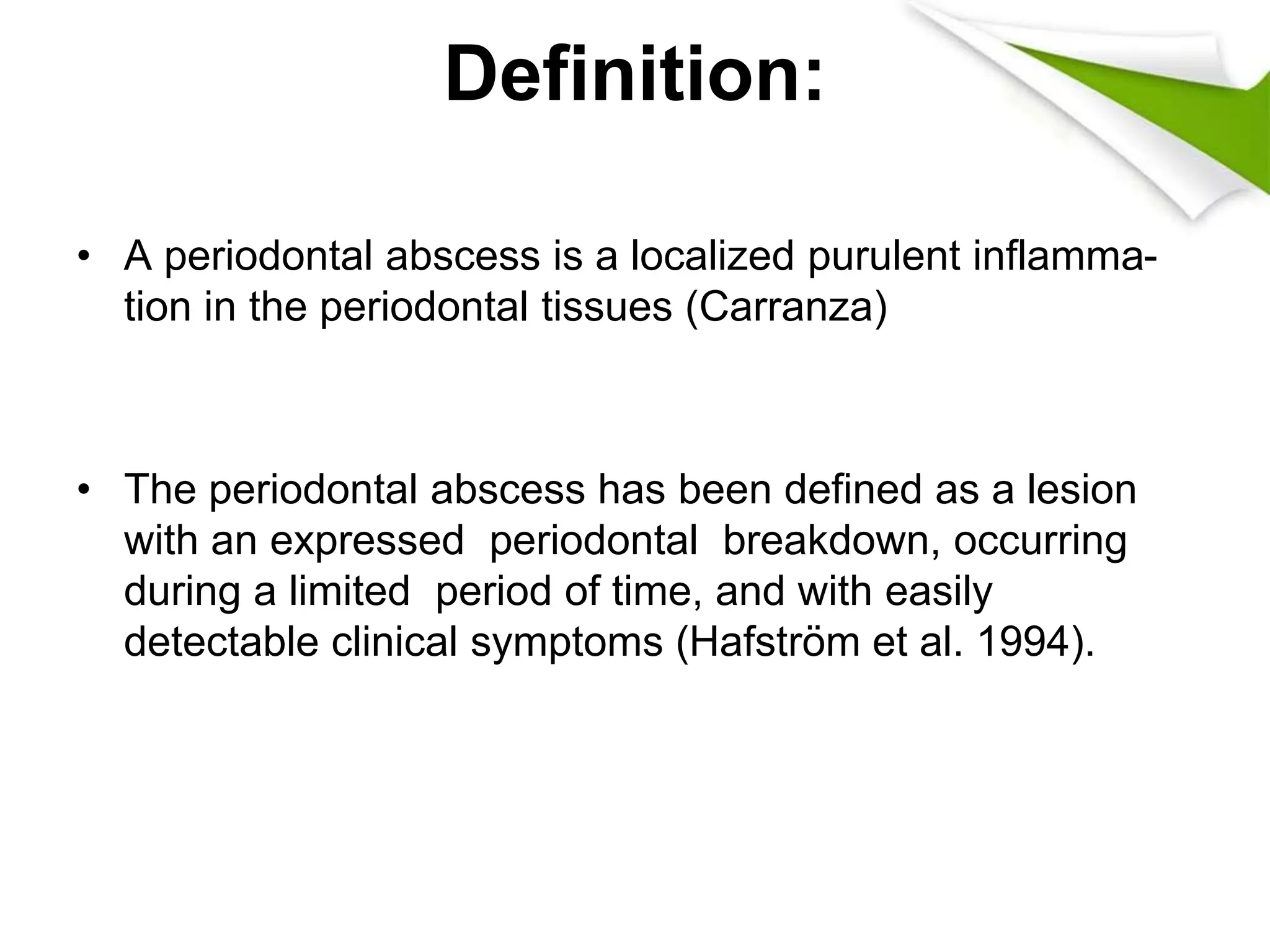 Lateral Periodontal Abscess Ppt