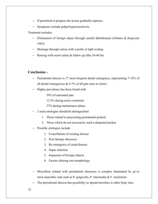 Periodontal abscess 12 | PDF