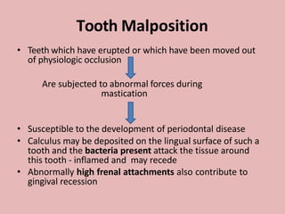 Tooth Malposition Animation Periodontaldiseases 170221203212 (2) | PPTX