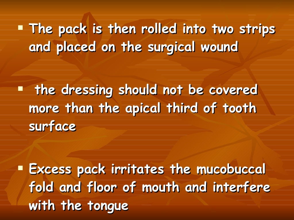 Periodontal dressings