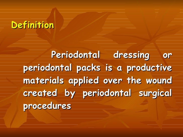 periodontal dressing