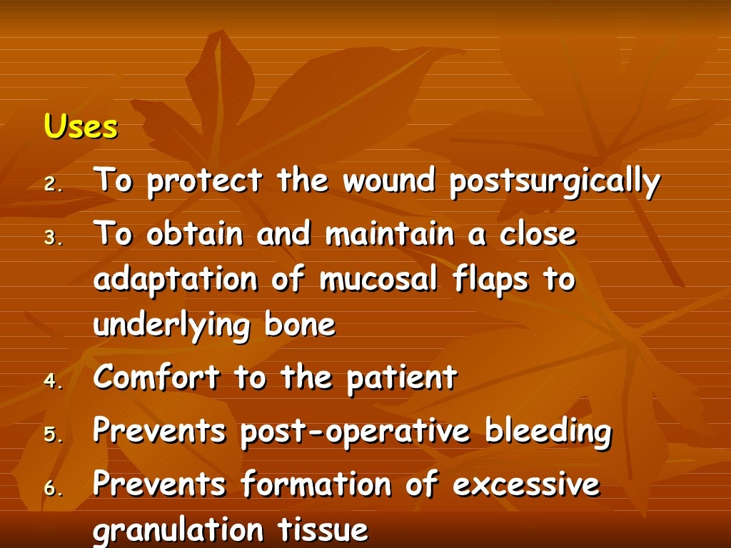 Periodontal dressings