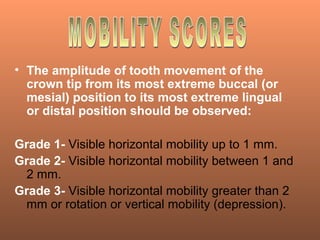 Periodontal examintation,diagnosis and prognosis | PPT