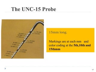 15mm long.
17
Markings are at each mm and
color coding at the 5th,10th and
15thmm
 