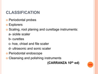 Srp Instruments Periodontal instruments | PPTX