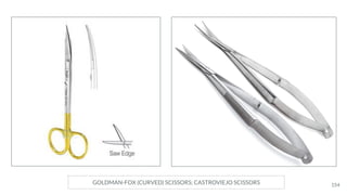 GOLDMAN-FOX (CURVED) SCISSORS; CASTROVIEJO SCISSORS 154
 