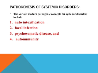 Systematic Disorders Periodontal medicine cvs & rs | PPTX