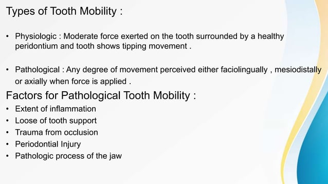Periodontal pocket , Gingival Recession , Tooth mobility | PPTX | Oral ...