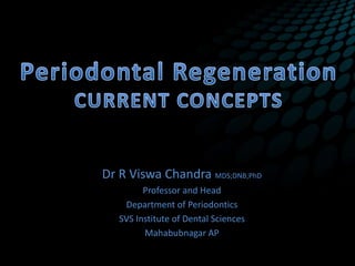 Dr R Viswa Chandra MDS;DNB;PhD
Professor and Head
Department of Periodontics
SVS Institute of Dental Sciences
Mahabubnagar AP
 