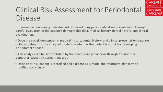 Periodontal risk &amp; making risk assessment