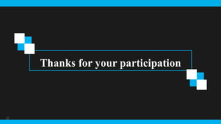 Thanks for your participation
22
 