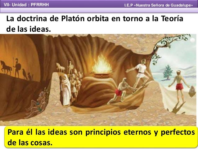 VII- Unidad : PFRRHH I.E.P «Nuestra Señora de Guadalupe»
La doctrina de Platón orbita en torno a la Teoría
de las ideas....