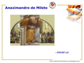 Anaximandro de Mileto  –  610-547 a.C 