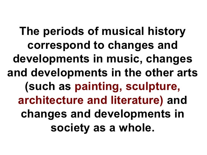 Periods of musical history