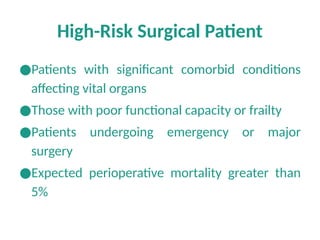 High Risk Surgery Pdf Comprehensive Perioperative Care and Management of High-Risk Surgical ...