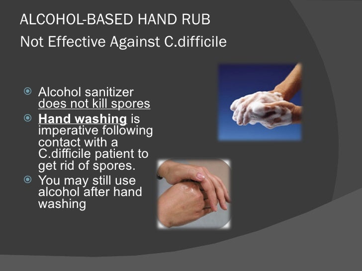 is hand sanitizer effective against c diff