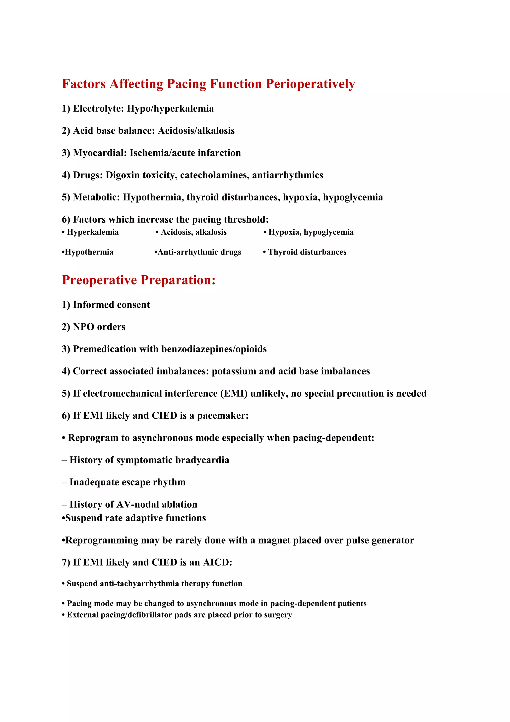 Perioperative anaesthetic management of a patient with an implanted ...