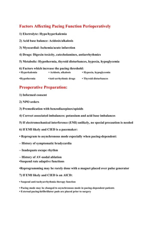 Perioperative anaesthetic management of a patient with an implanted ...