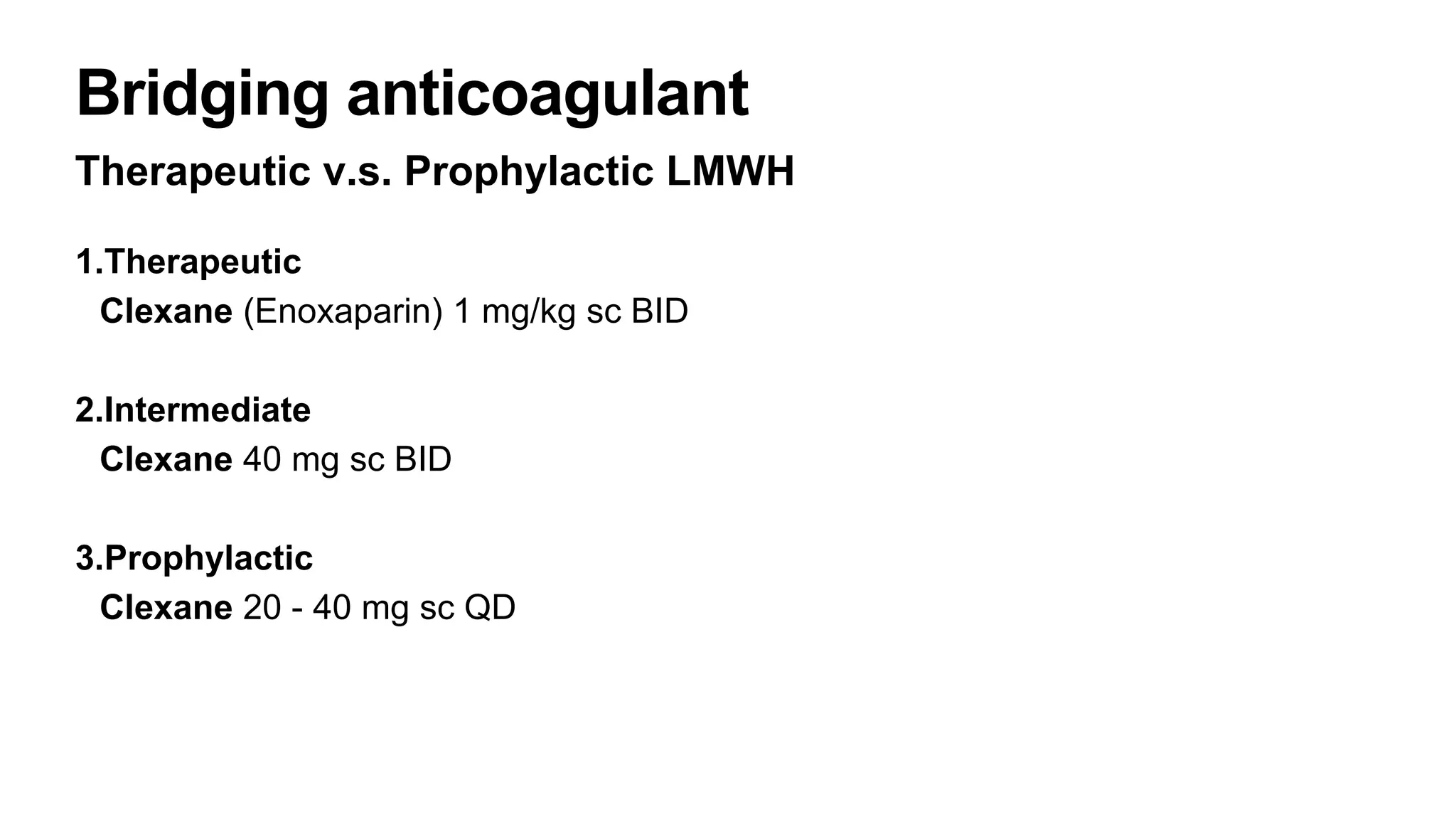 Perioperative anticoagulant management PPTX