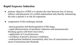 Perioperative Aspiration & Rapod sequence intubation | PPTX