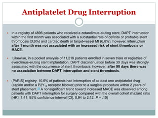 Dapt Interruption Perioperative cardiac assesment and interventions | PPTX