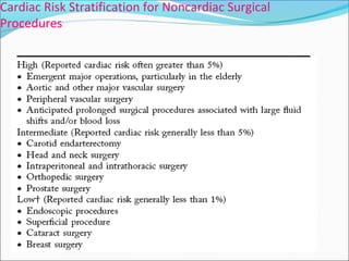 Perioperative cardiovascular evaluation for non cardiac surgery | PPT