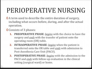 Perioperative care , perioperative nursing care | PPT
