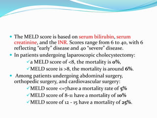 Meld Ranges Perioperative evaluation and management of surgical | PPTX