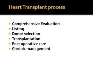 Perioperative Heart Transplant Management and Complications by Dr ...
