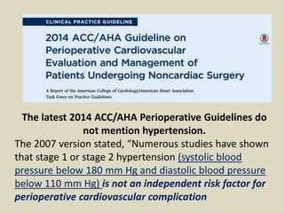Perioperative Management of Hypertension | PPTX