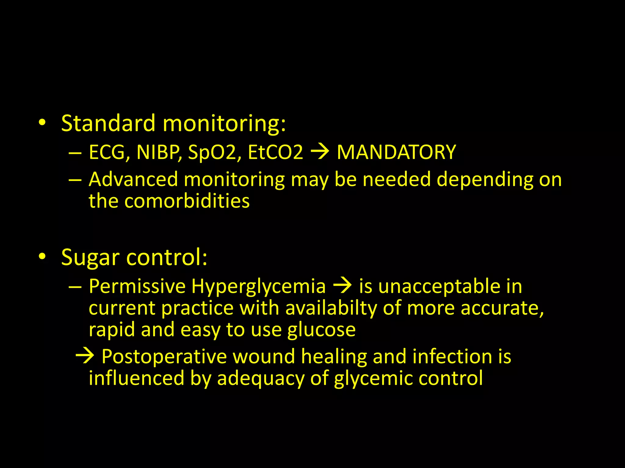 Perioperative management of a patient with diabetes mellitus | PPTX