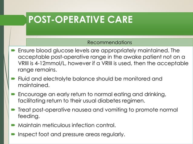 Perioperative management of the diabetic patient | PDF | Diabetes ...